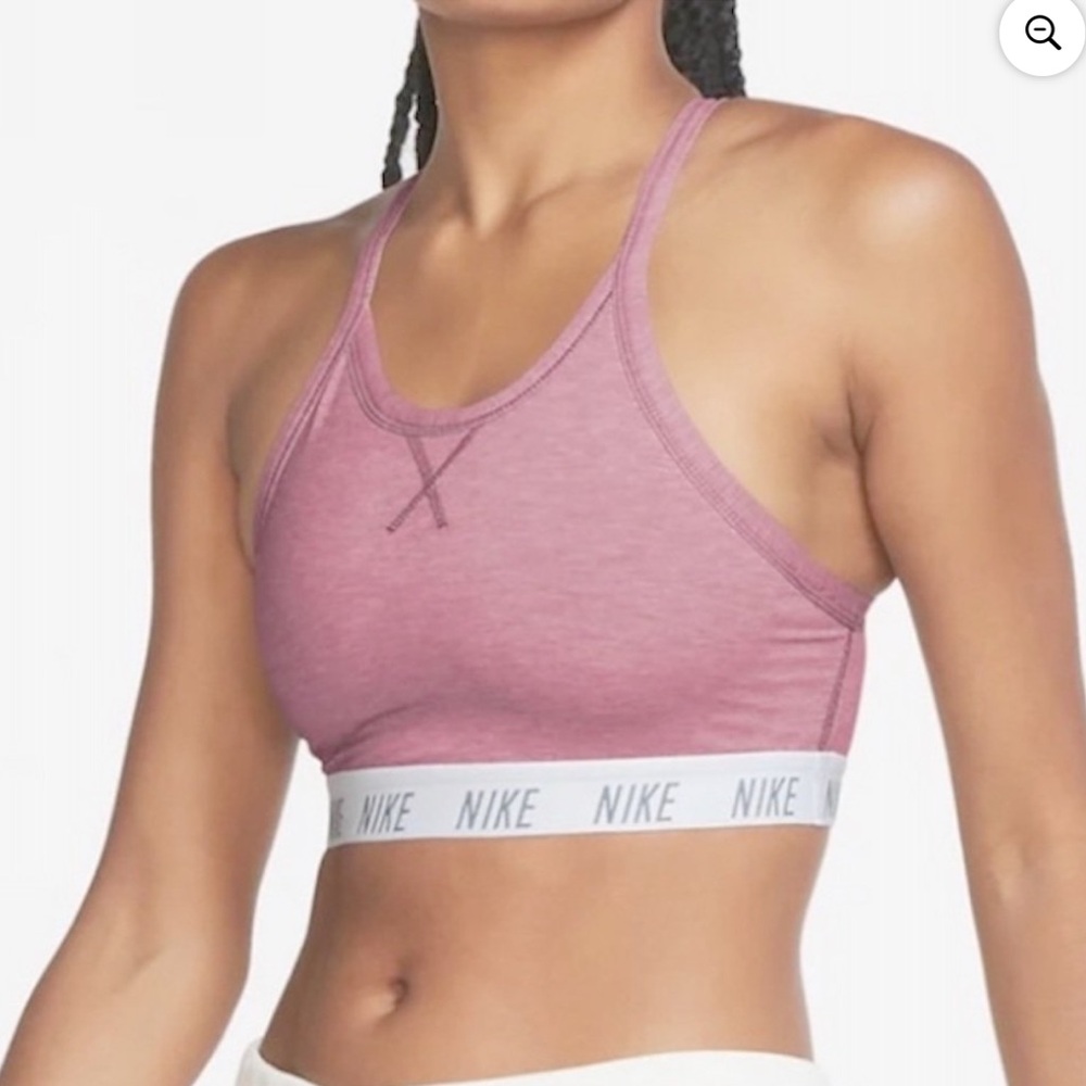 Nike Dri Fit Swoosh Classic Medium Support Training Bra size small in Pink